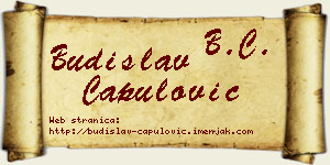 Budislav Capulović vizit kartica